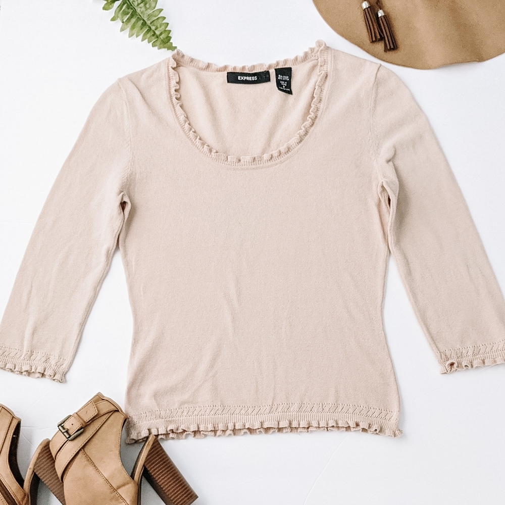 Express Lettuce Edge sweater